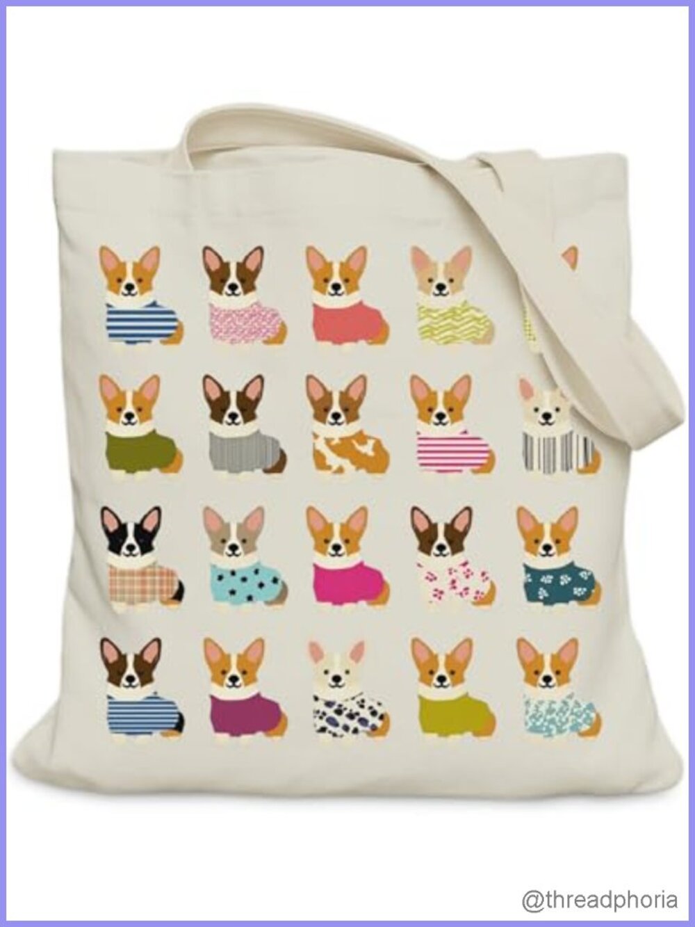 Canvas Tote Bag for Women Girls Medium Inner Pocket Shoulder Travel